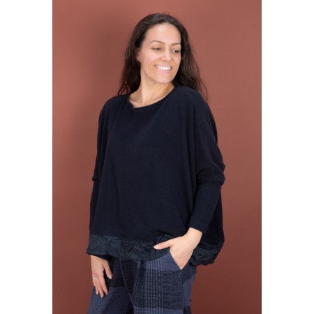Mama B Bamboo Notte Tring Frill Jumper - Blue