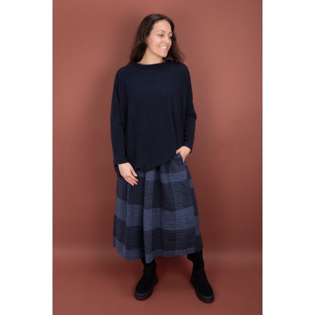 Mama B Pesci Notte Check Full Skirt - Blue