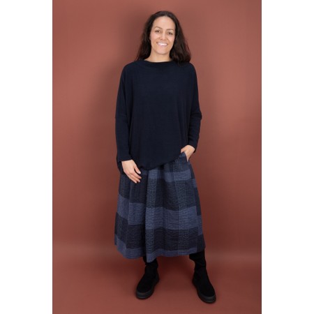 Mama B Pesci Notte Check Full Skirt - Blue