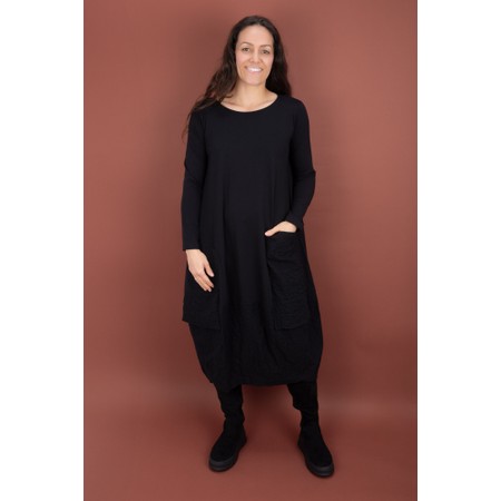 Mama B Metti SU Woven Insert Dress - Black