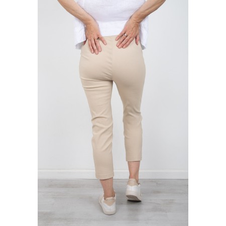 Robell Lena Beige Ankle Detail Trouser - Brown