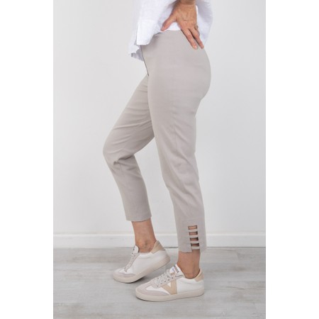 Robell Lena Light Taupe Ankle Detail Trouser - Beige