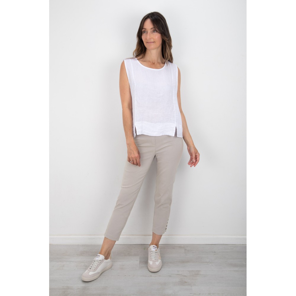 Robell Lena Light Taupe Ankle Detail Trouser Light Taupe 13