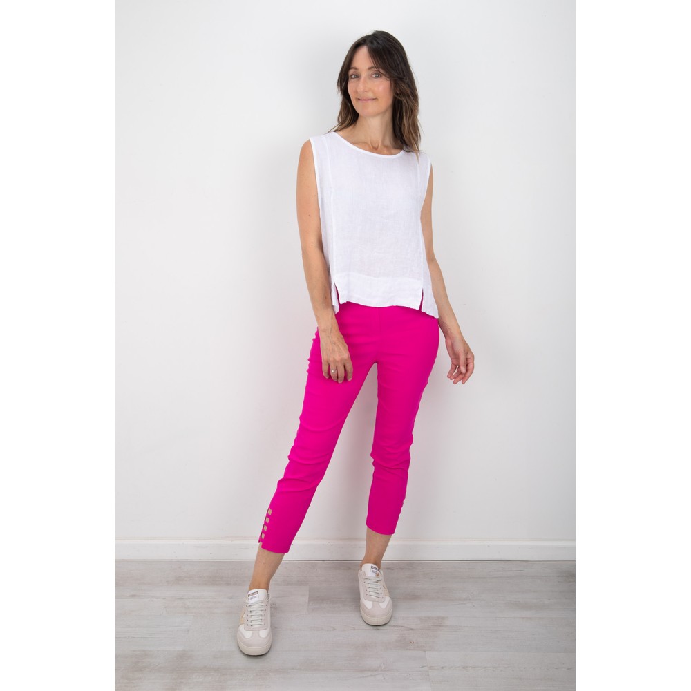 Robell Lena Cabaret Pink Ankle Detail Trouser Cabaret Pink 433