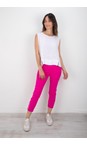 Robell Cabaret Pink 433 Lena Cabaret Pink Ankle Detail Trouser  