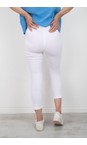 Robell White  Lena White Ankle Detail Cropped Trouser  