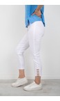 Robell White  Lena White Ankle Detail Cropped Trouser  