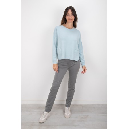 Robell Bella Dark Grey Slim Fit Full Length Jean - Grey