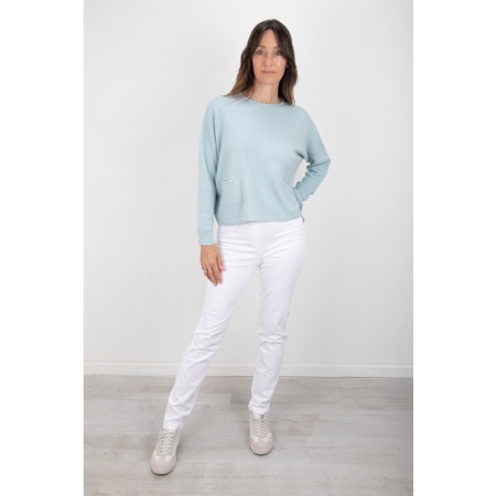 Robell Bella  White Slim Fit Full Length Jean - White