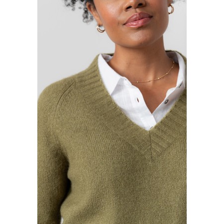 Lily & Me Woodchester Moss Plain Jumper - Green