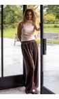 Chalk Truffle Tabby Truffle Velour Drawstring Trouser  