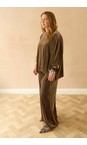 Chalk Truffle Erin Relaxed Velour Top  