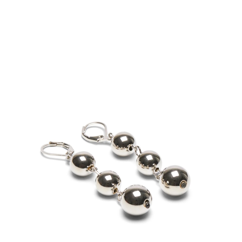 Chalk Blackpool Drop Ball Earrings Silver
