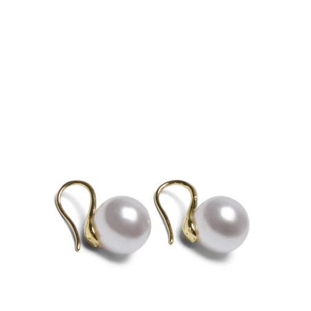 Chalk Cambridge Pull Through Ball Earrings - Off-White