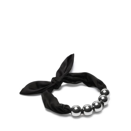 Chalk Herne Satin Silver Ball Necklace - Metallic