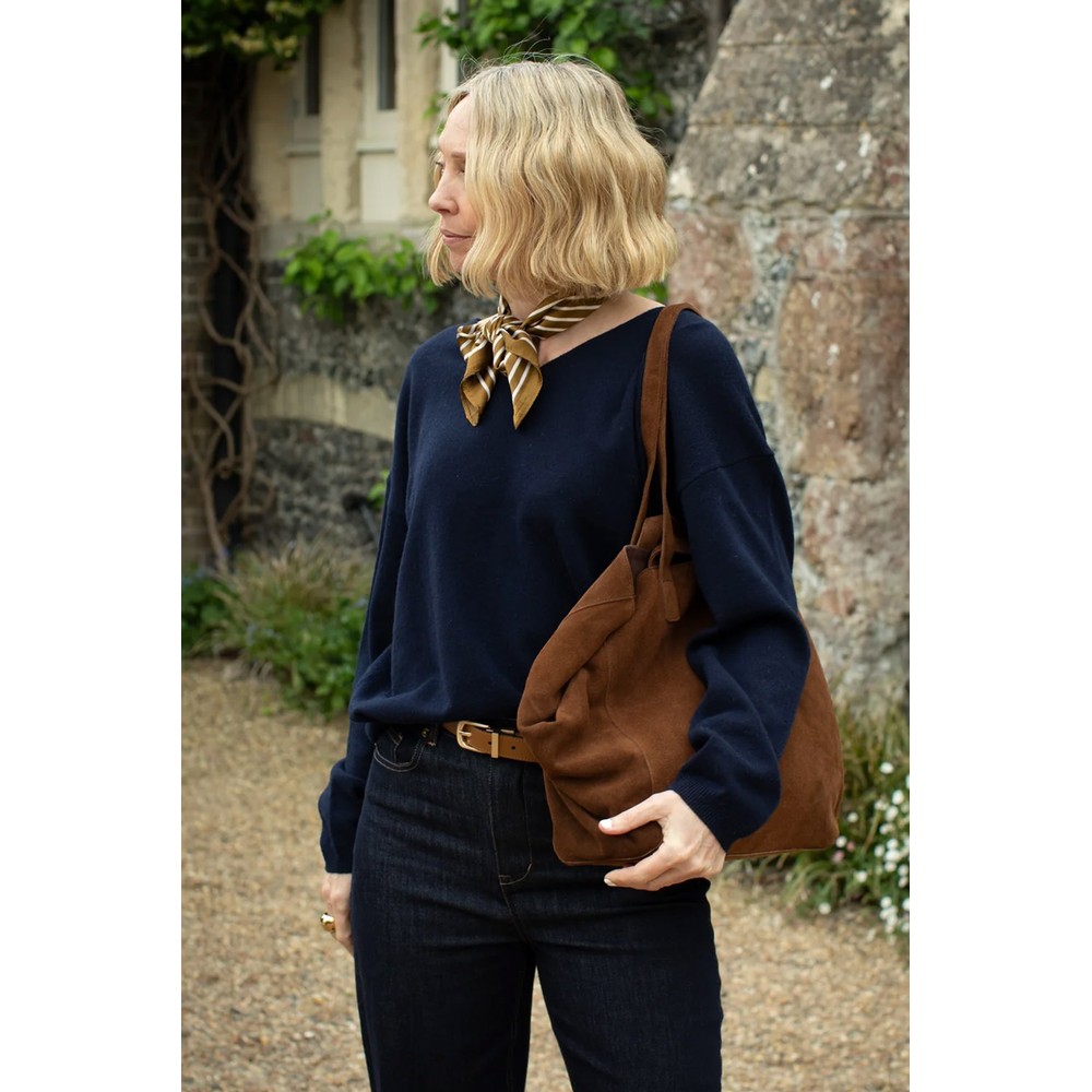 Chalk Soho Slouch Tan Suede Bag Tan
