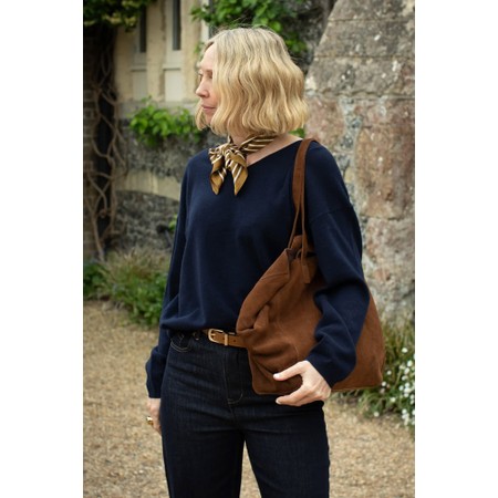 Chalk Soho Slouch Tan Suede Bag - Brown