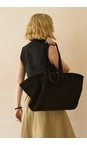 Chalk Black  Soho Slouch Black Suede Bag  