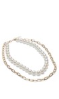Chalk Gold Rochester Pearl Chain Necklace  