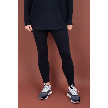 Mama B Plain Notte Fleece Legging - Blue