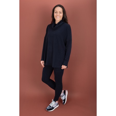 Mama B Plain Notte Fleece Legging - Blue