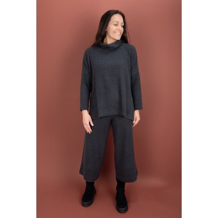 Mama B Dina Anthracite Split Sides Jumper - Grey