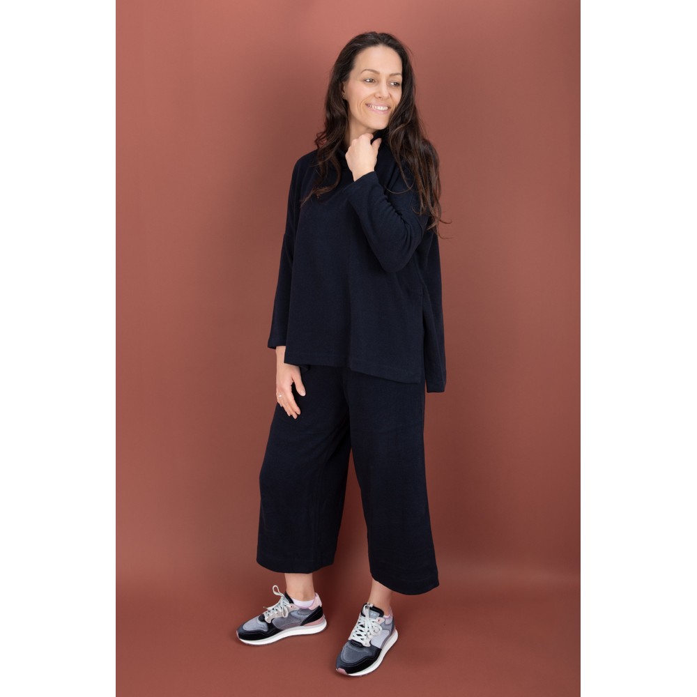 Mama B Giba Notte Plain Fleece Trouser Notte