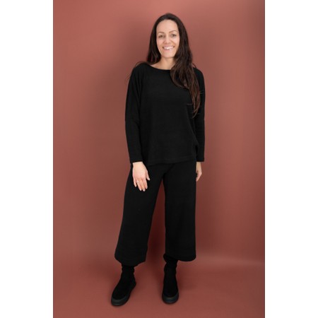 Mama B Giba Nero Plain Fleece Trouser - Black
