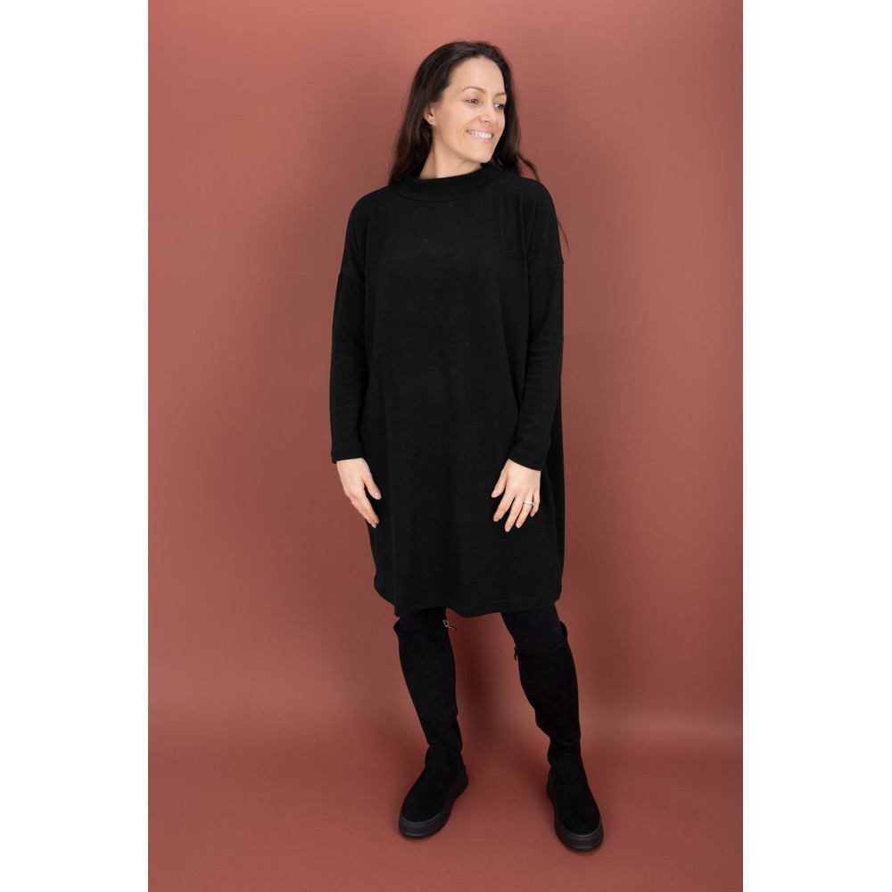 Mama B Vita U Nero Fleece Tunic Dress Nero