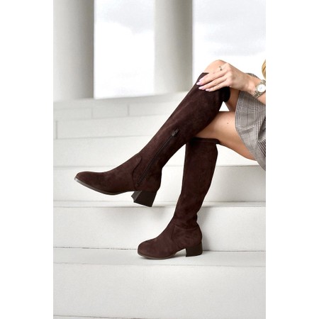 ELLA Madeleine Brown Knee High Stretch Boot - Brown