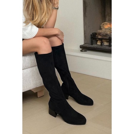 ELLA Madeleine Black Knee High Stretch Boot - Black