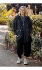 Naya Black  Naya Hooded Jacket With Quilted Sections