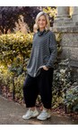 Mama B Riga Antracite Oversized Bill R Riga Antracite Stripe Fleece Jumper  
