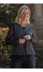 Mama B Nero Gevda JF Jacquard Frill Waistcoat  