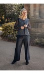 Naya Black  Naya Black Leatherette Wide Leg Trouser  