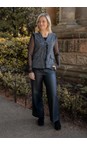Naya Black  Naya Black Leatherette Wide Leg Trouser  