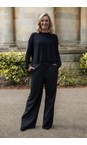 Masai Clothing Black  MaPalmerana Jersey Stripe Trouser  