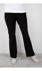 Robell Black 90 Joella Black Stretch Suede Bootleg Trouser  