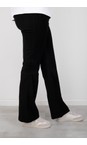 Robell Black 90 Joella Black Stretch Suede Bootleg Trouser  