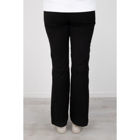 Robell Joella Black Stretch Suede Bootleg Trouser - Black
