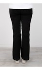 Robell Black 90 Joella Black Stretch Suede Bootleg Trouser  
