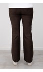 Robell Dark Brown 39 Joella Dark Brown Stretch Suede Bootleg Trouser  