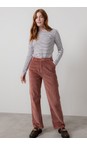 Lily & Me Chocolate Monica Stripe Top  