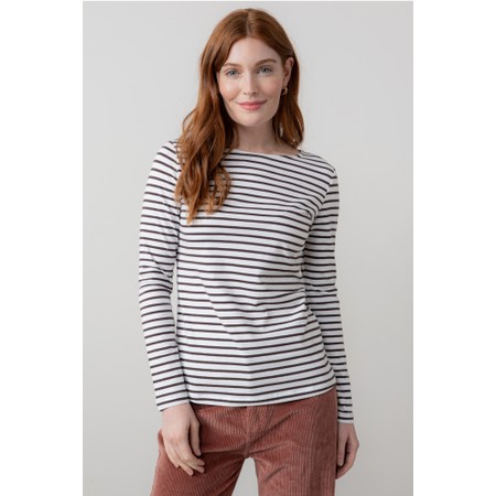 Lily & Me Monica Stripe Top - Brown