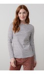 Lily & Me Chocolate Monica Stripe Top  