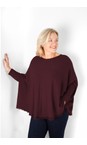 Amazing Woman Mulberry Purple Fringe Mulberry Purple Round Neck Knit Jumper  