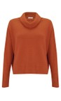 Amazing Woman Burnt Orange Jannie Burnt Orange Supersoft Cowl Boxy Knit  