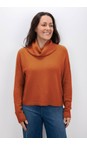 Amazing Woman Burnt Orange Jannie Burnt Orange Supersoft Cowl Boxy Knit  