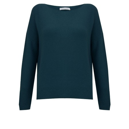 Amazing Woman Jenna Laguna Fine Rib Boat Neck Knit - Blue