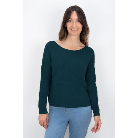 Amazing Woman Jenna Laguna Fine Rib Boat Neck Knit - Blue